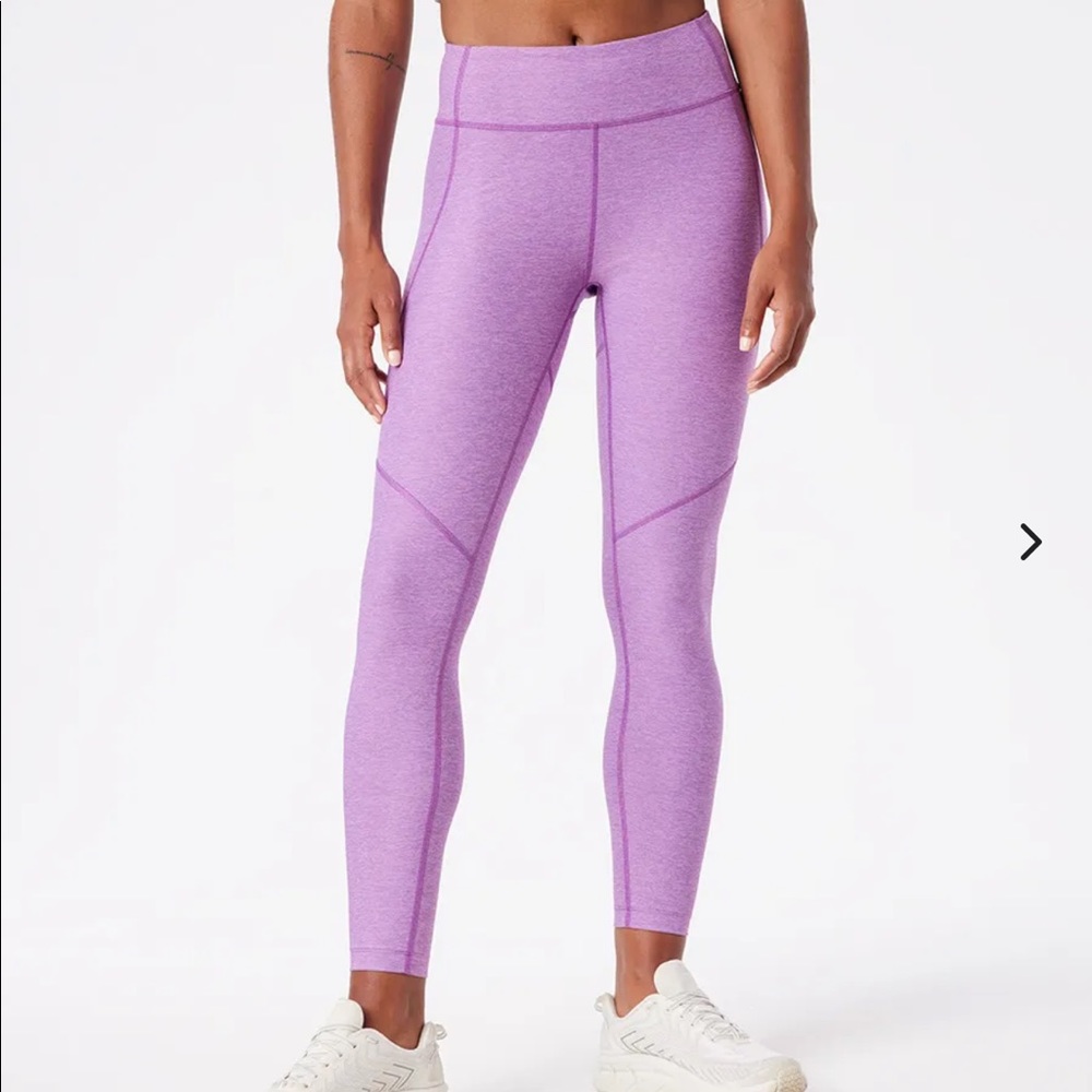 Outdoor Voices Warm Up Leggings in Gray & Tan